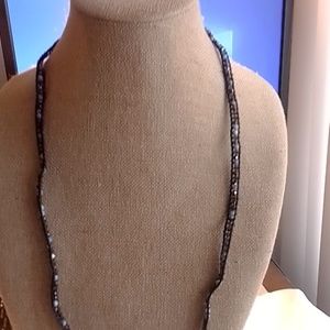 Victoria Emerson blue beads and rhinestone beads